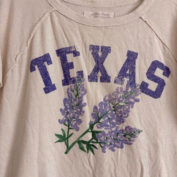 We The Free Cream Tee with Purple Graphic - Picture 4 of 7